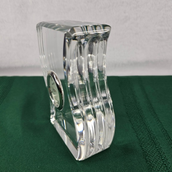 Marquis Crystal Desk Clock Modern Wave Home Office Decor (just need battery) - Picture 4 of 8